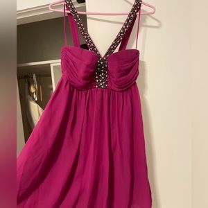 Bedo mauve dress with sequin straps. Size small.